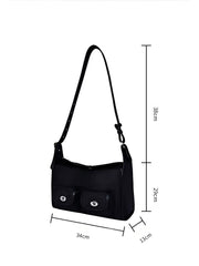 Nylon multi-pocket shoulder bag R31035
