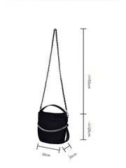 9 Nylon zipper shoulder bag R31025