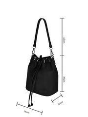 Nylon bag, black shoulder bag R31020