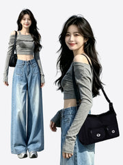 Nylon multi-pocket shoulder bag R31035