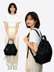 Nylon multi-pocket handbag backpack R31038