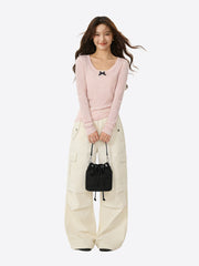 Nylon bag, black shoulder bag R31020