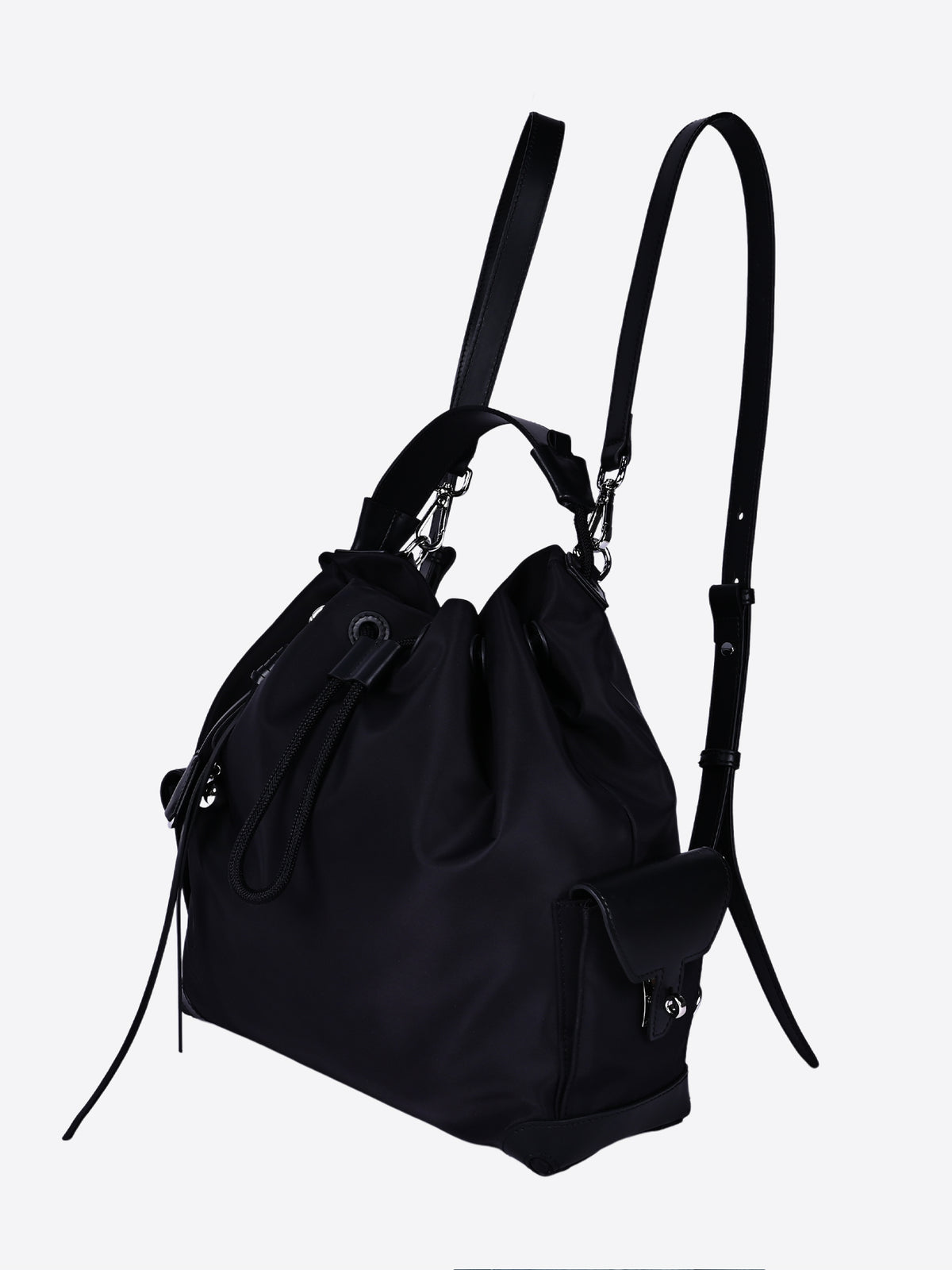 Nylon multi-pocket handbag backpack R31038