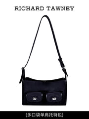 Nylon multi-pocket shoulder bag R31035