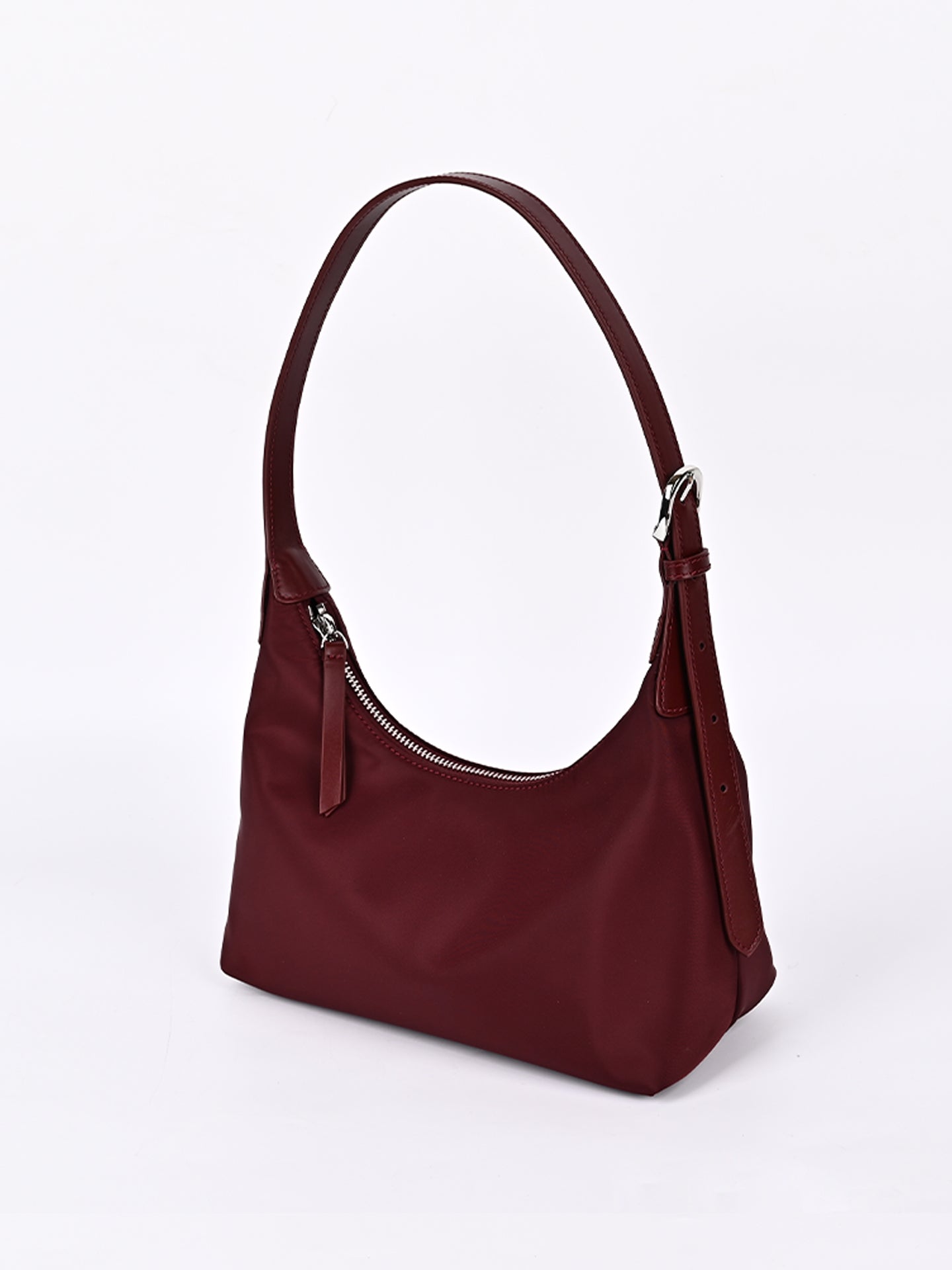 Prada-Inspired Black Nylon Hobo Shoulder Bag - Waterproof Daily Commuter Tote with Leather Trim
