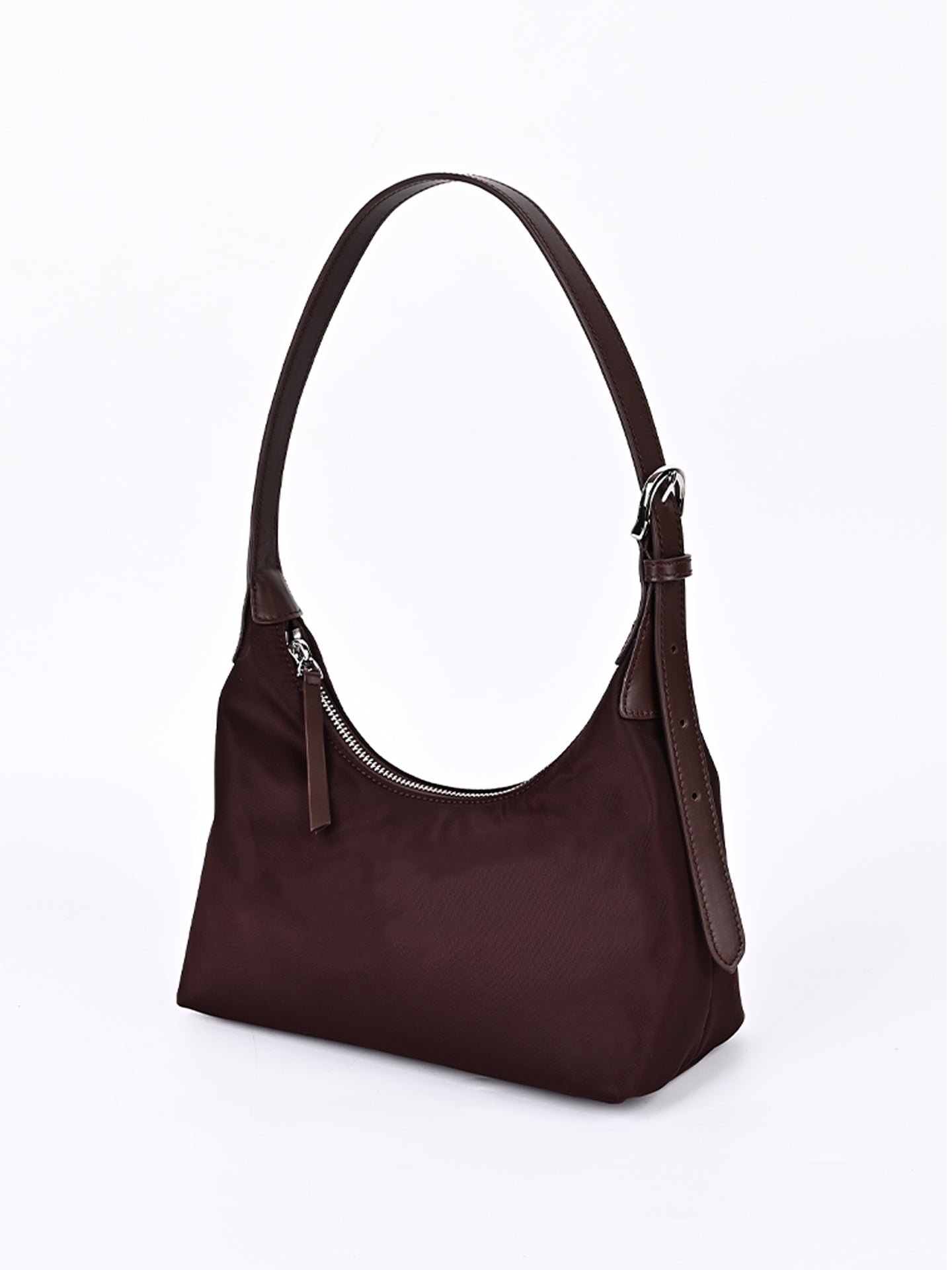 Prada-Inspired Black Nylon Hobo Shoulder Bag - Waterproof Daily Commuter Tote with Leather Trim